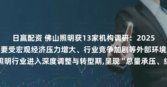 日赢配资 佛山照明获13家机构调研：2025年前三季度业绩波动,主要受宏观经济压力增大、行业竞争加剧等外部环境影响,全球照明行业进入深度调整与转型期,呈现“总量承压、结构分化”的显著特征（附调研问答）